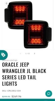 Oracle JL black series LED tail lights