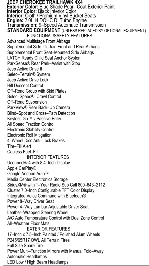 Jeep Cherokee Trailhawk 4×4