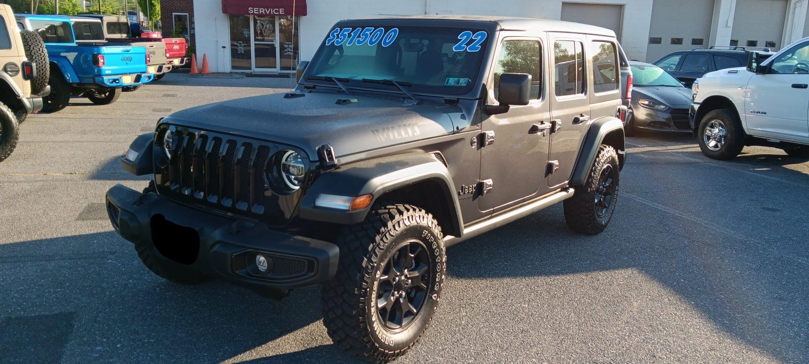 2022 Willys Wrangler Unlimited! 4k miles!