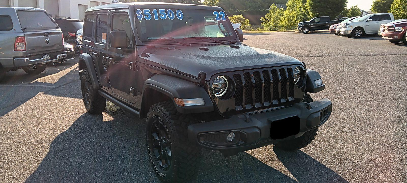 2022 Willys Wrangler Unlimited! 4k miles!