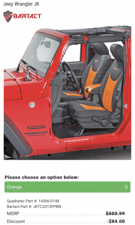 Bartact 4 door front and backseat covers