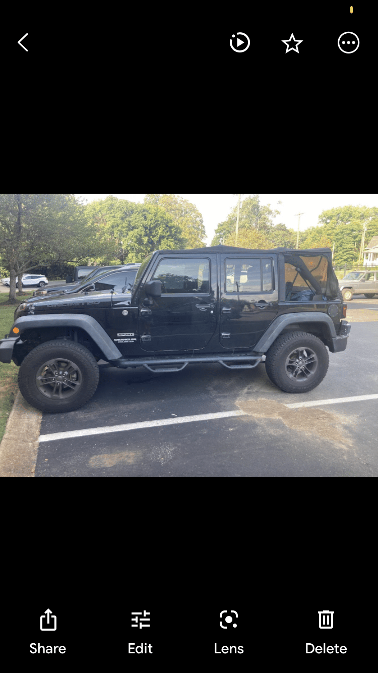 Black 2012 Jeep Wrangler
