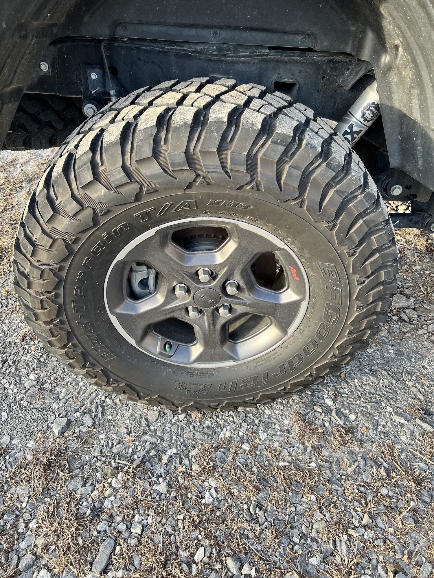 Stock 17″ wheels w/ KM3’s