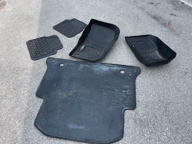 Running boards, floor mats and mudflaps