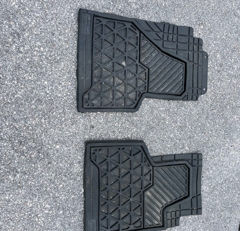 Running boards, floor mats and mudflaps