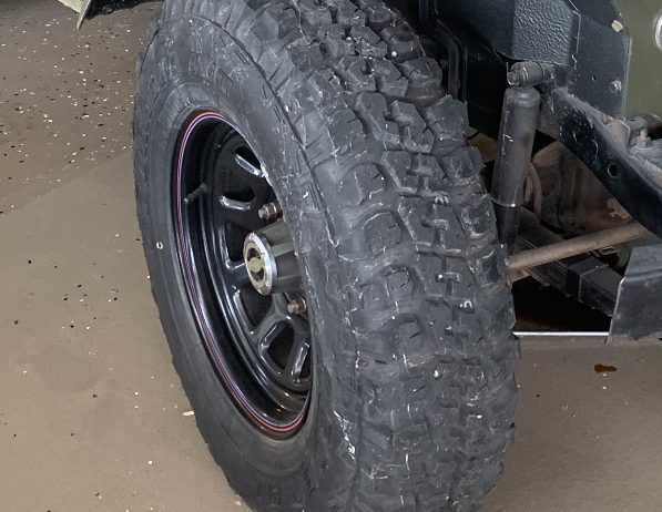 Set of four 16” wheels (5 x 5.5 pattern) and 32” tires