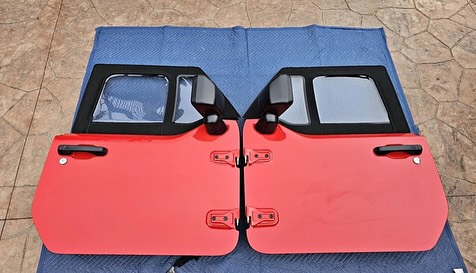 FIRECRACKER RED JEEP WRANGLER JL 2 DORR MOPAR HALF DOORS