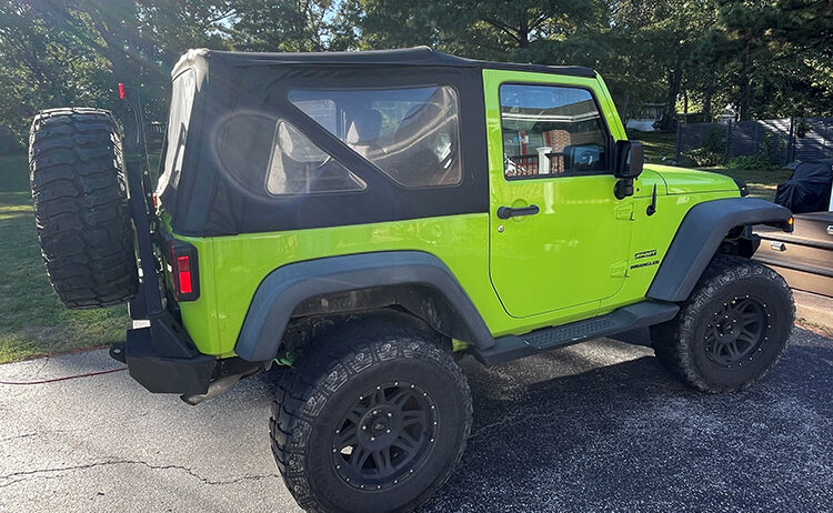 FUN LIFTED LIME GREEN JEEP FOR SALE