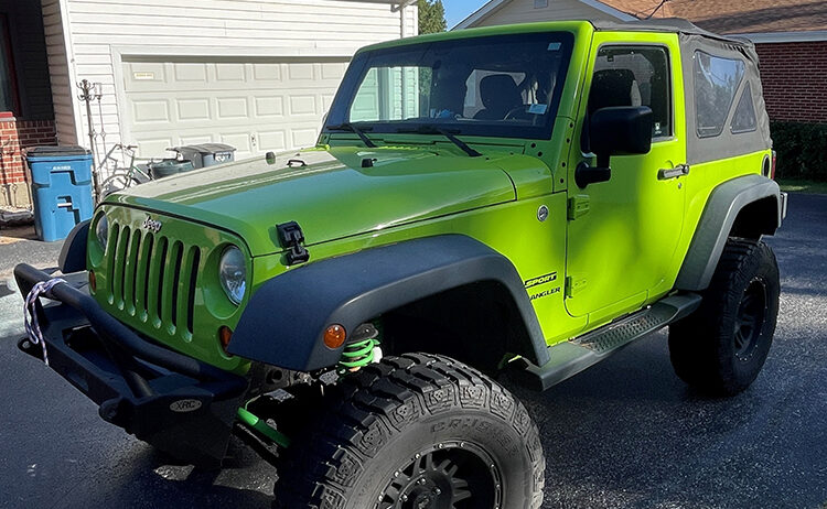 FUN LIFTED LIME GREEN JEEP FOR SALE