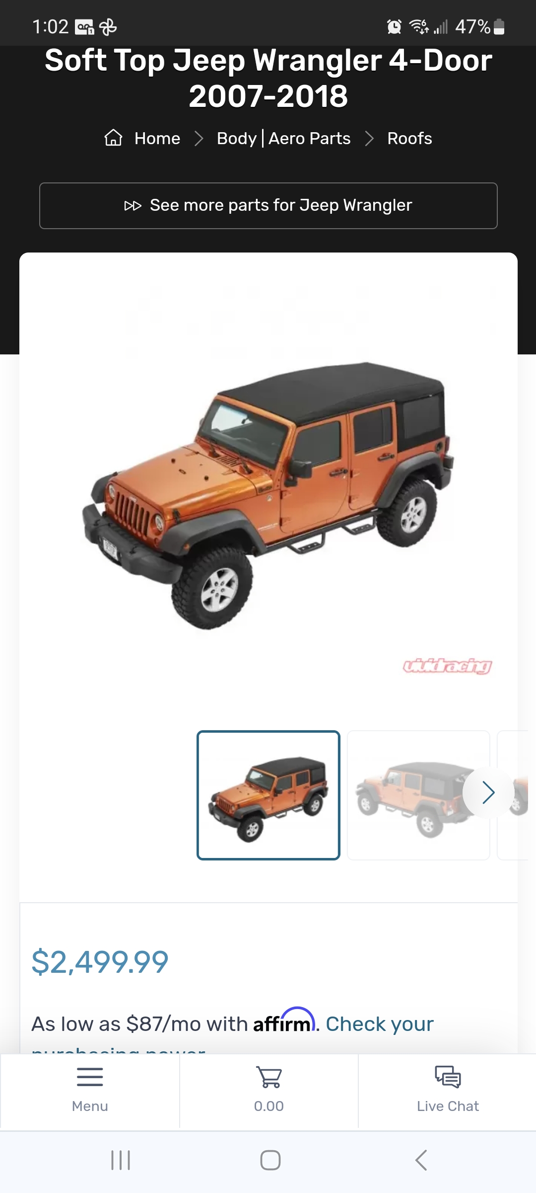 Bestop black Wrangler soft top 2007-2018