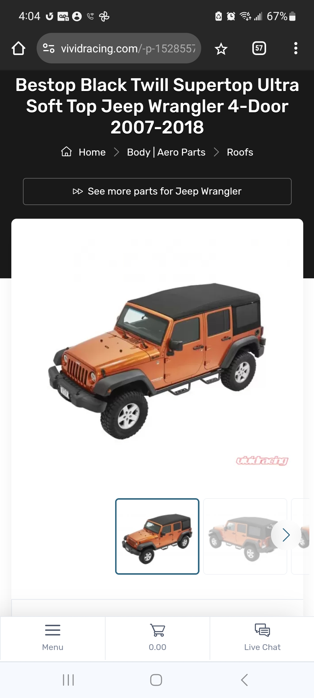 Bestop black Wrangler soft top 2007-2018