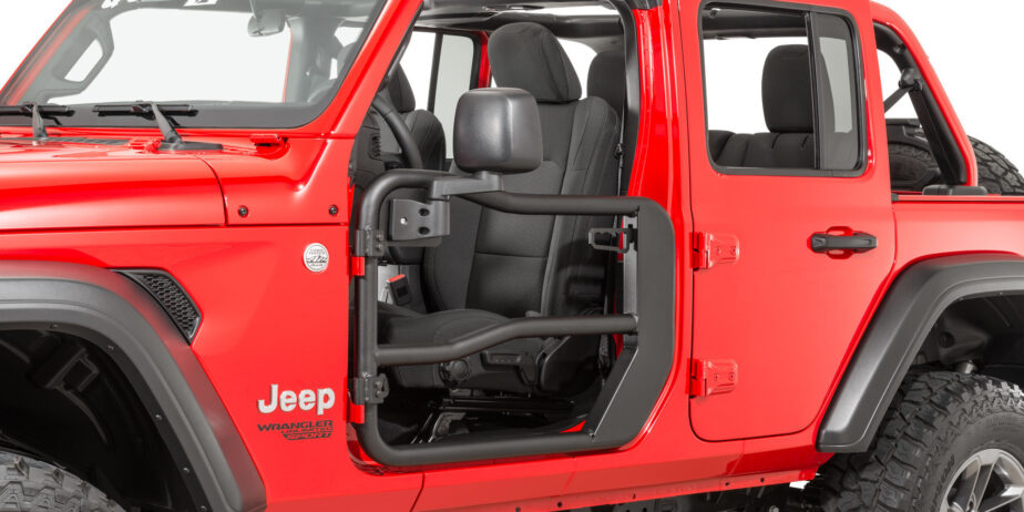 Rugged Ridge Front Fortis Tube Doors for 18-21 Jeep Wrangler JL & Gladiator JT