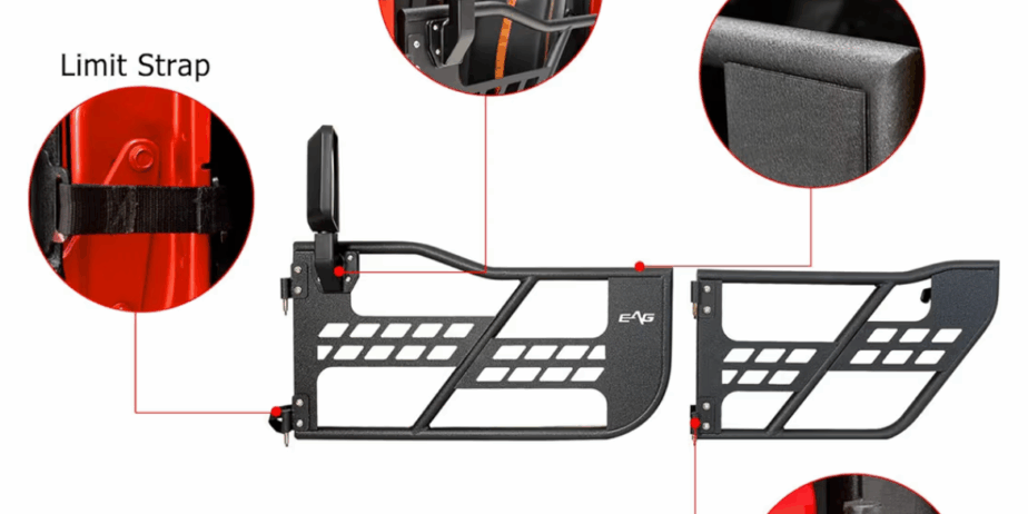 EAG safari tube doors for wrangler 2007-2018