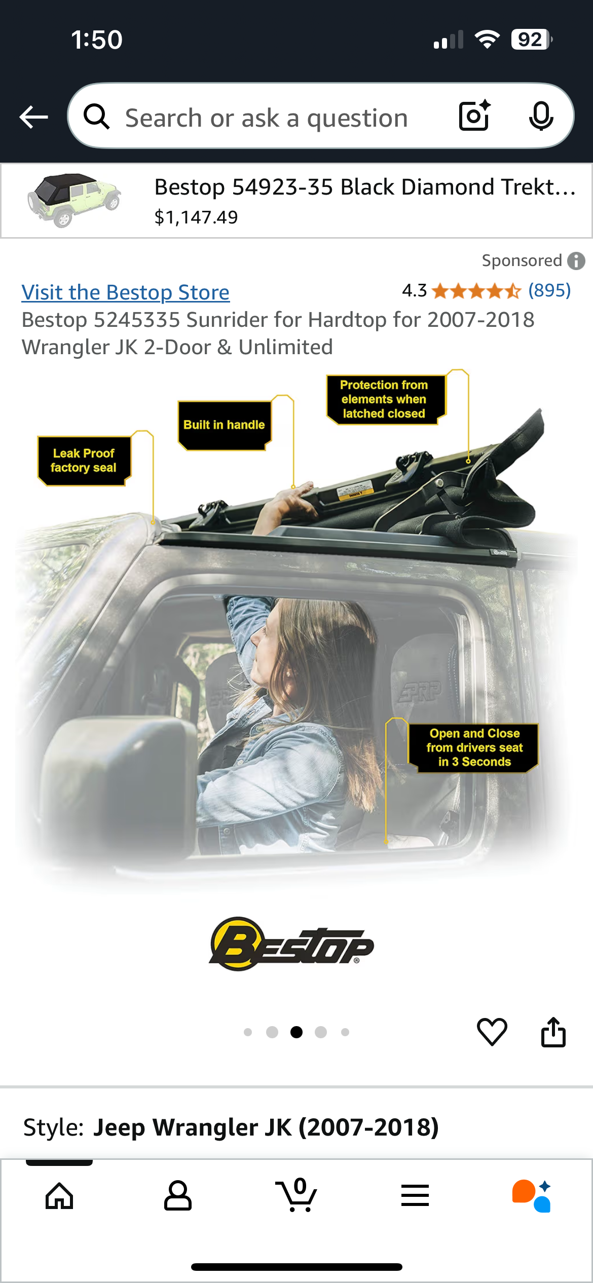 Softop for sale. Fits 2007-2018