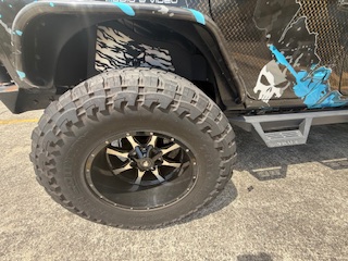 This 1 of a kind Jeep is custom from front to rear, top to bottom