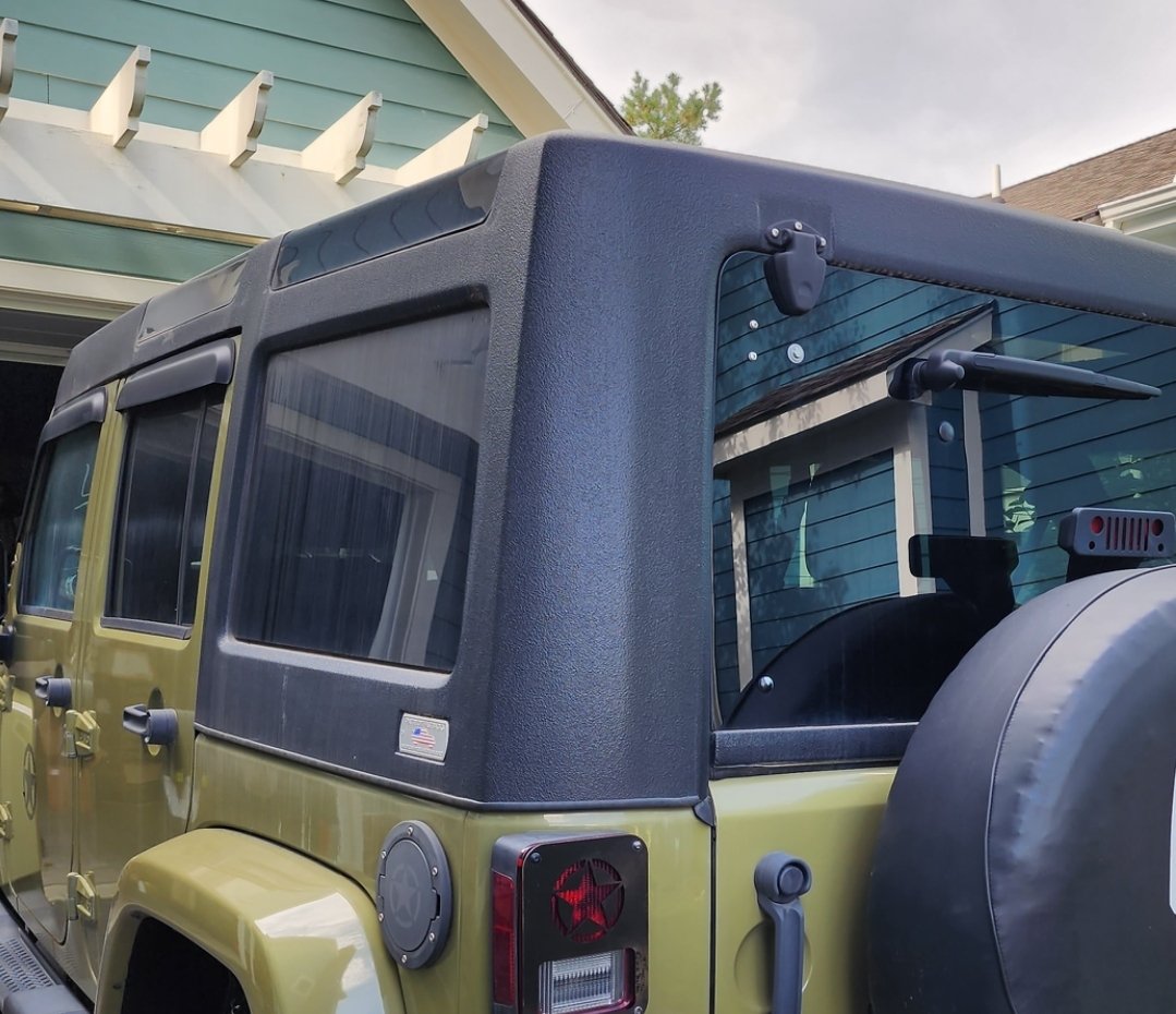 Patriot Fastbacks Surfrider Hard Top; Textured Black (07-18 Jeep Wrangler JK 4-D