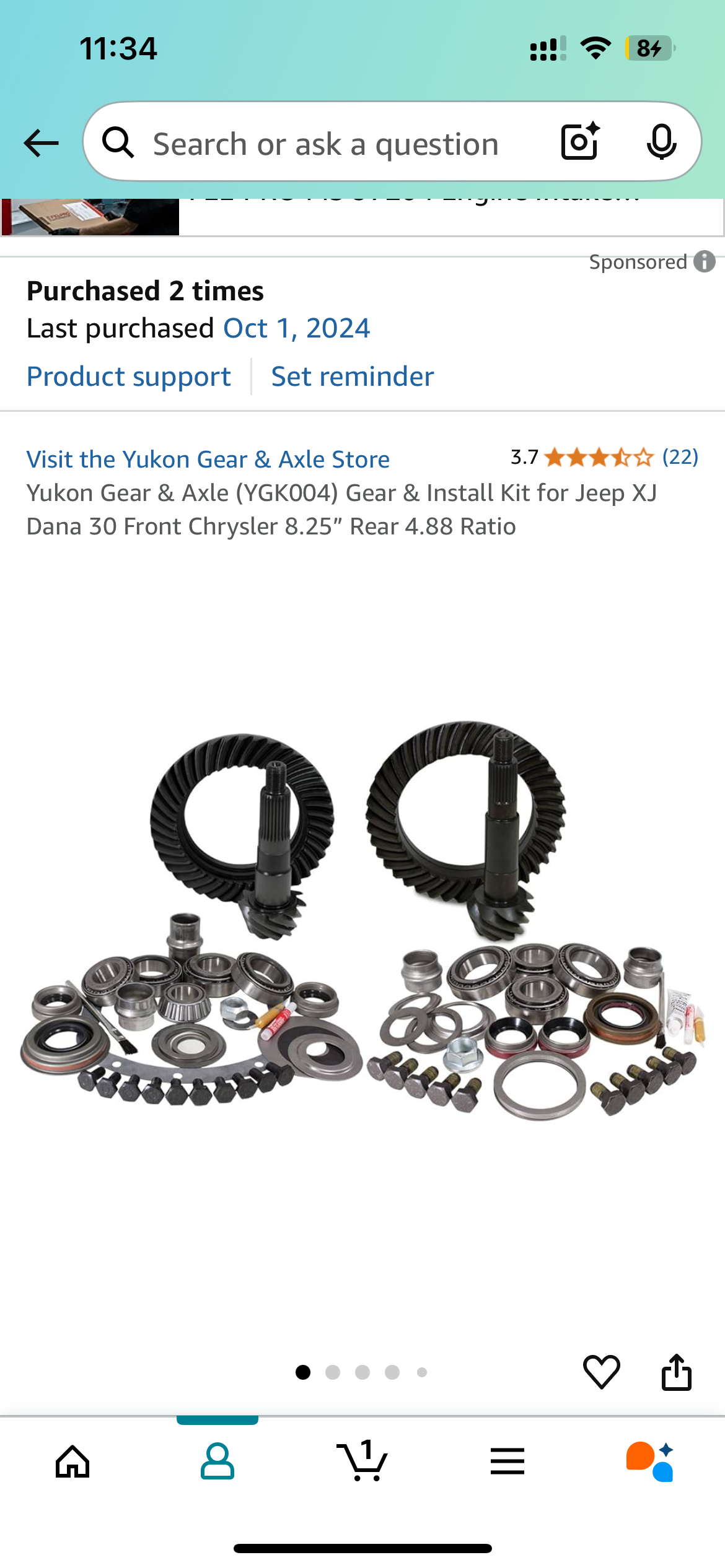 4.88 yokon gears Dana 30 lsd