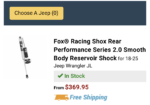 Fox racing rear shocks