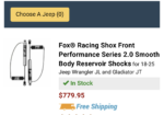 Fox racing front shocks