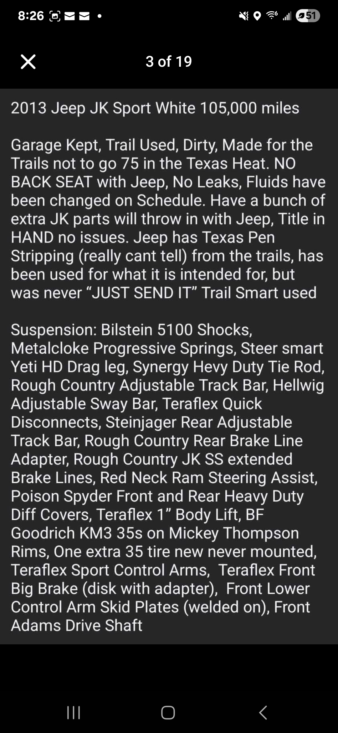 2013 JK lots of Mods