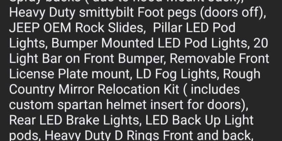 2013 JK lots of Mods
