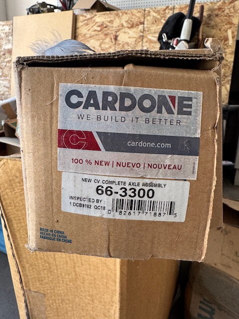 Brand New Cardone 66-3300 CV Axle