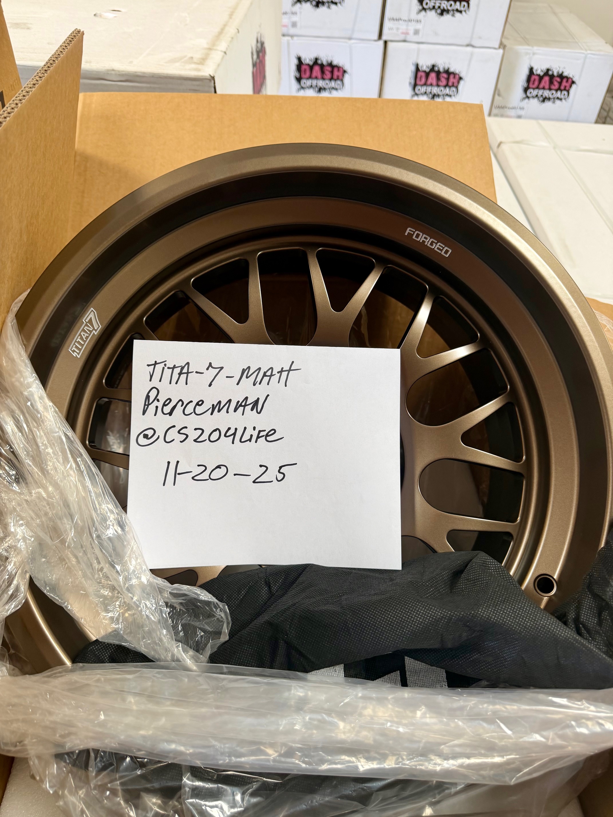 F.S. Titan-7 T-AK1 and T-AK2 17″ Forged Wheels, Light weight.