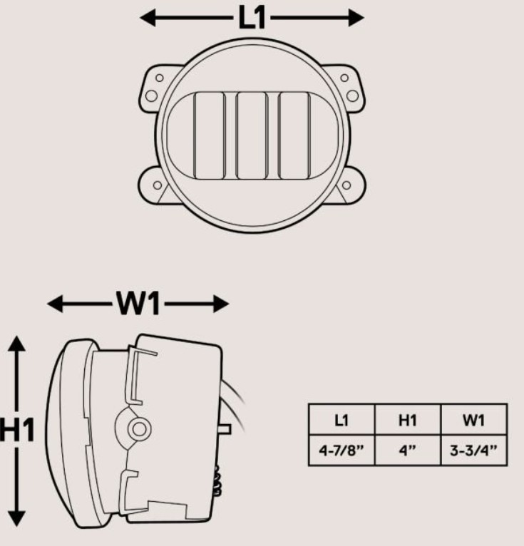 LED Fog Lights for 07+ Jeep Wrangler JK/JL Gladiator JT Rubicon Sahara Plastic B