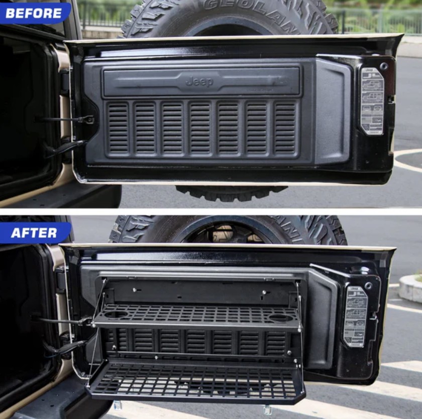 Aluminum Rear Tailgate Table for Jeep Wrangler JL JK JKU JLU