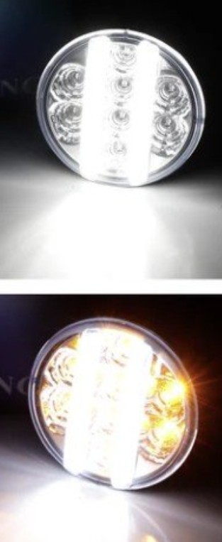 Clear Lens LED DRL/Turn Signal w/ LED Sidemarker Combo Kit For Jeep Wrangler JK