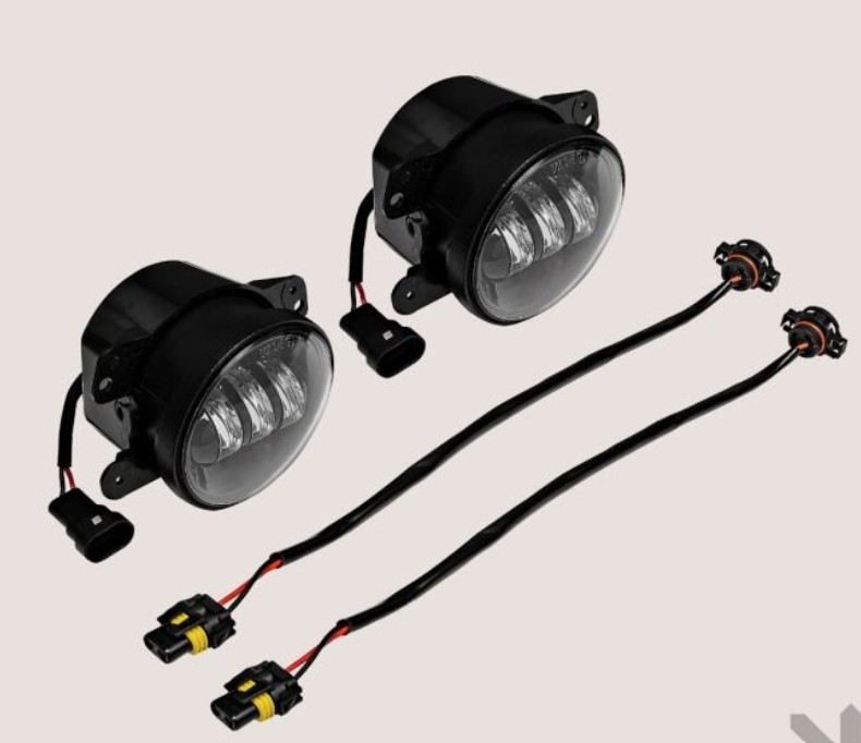 LED Fog Lights for 07+ Jeep Wrangler JK/JL Gladiator JT Rubicon Sahara Plastic B