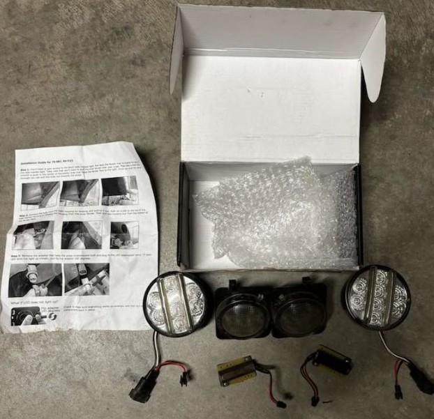 Clear Lens LED DRL/Turn Signal w/ LED Sidemarker Combo Kit For Jeep Wrangler JK