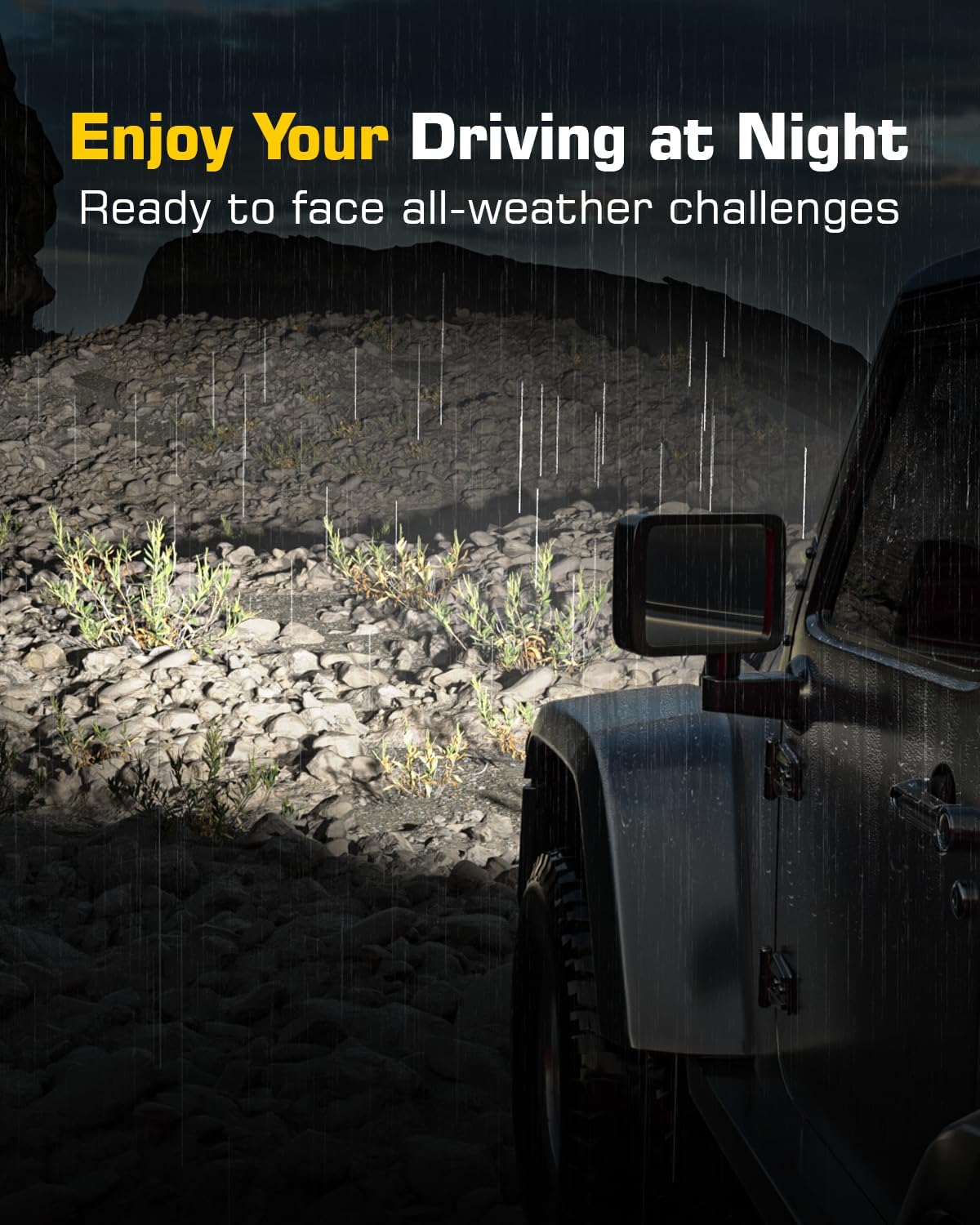 LED Headlights. 7 Inches. Round Halo